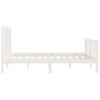 Weißer Massivholzbettrahmen 120x200 cm von vidaXL, Betten und Lattenroste - Ref: Foro24-3106829, Preis: 126,48 €, Rabatt: %
