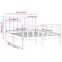 Weißer Massivholzbettrahmen 120x200 cm von vidaXL, Betten und Lattenroste - Ref: Foro24-3106829, Preis: 126,48 €, Rabatt: %