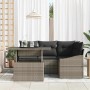 Conjunto de sofá de jardín 5 pcs Gris 100 x 55 x 73 cm