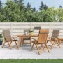 Verstellbare Gartenstühle und Kissen 4 Stück massives Teakholz von vidaXL, Gartenstühle - Ref: Foro24-3196471, Preis: 681,30 ...