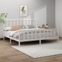 Estructura de cama madera maciza de pino blanco 200x200 cm de vidaXL, Camas y somieres - Ref: Foro24-3106724, Precio: 155,93 ...