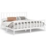 Estructura de cama madera maciza de pino blanco 200x200 cm de vidaXL, Camas y somieres - Ref: Foro24-3106724, Precio: 155,93 ...