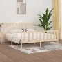 Estructura de cama de madera maciza 200x200 cm de vidaXL, Camas y somieres - Ref: Foro24-3106853, Precio: 137,87 €, Descuento: %