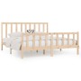 Solid wood bed frame 200x200 cm by vidaXL, Beds and slatted bases - Ref: Foro24-3106853, Price: 144,12 €, Discount: %