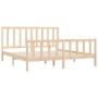 Estructura de cama de madera maciza 200x200 cm