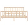 Estructura de cama de madera maciza 200x200 cm