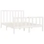 Weißer Massivholzbettrahmen 140x200 cm von vidaXL, Betten und Lattenroste - Ref: Foro24-3106834, Preis: 127,57 €, Rabatt: %