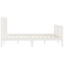 Weißer Massivholzbettrahmen 140x200 cm von vidaXL, Betten und Lattenroste - Ref: Foro24-3106834, Preis: 129,22 €, Rabatt: %