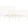 Solid white pine wood bed frame 120x200 cm by vidaXL, Beds and slatted bases - Ref: Foro24-3106699, Price: 126,64 €, Discount: %