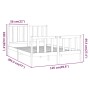 Solid white pine wood bed frame 120x200 cm by vidaXL, Beds and slatted bases - Ref: Foro24-3106699, Price: 129,92 €, Discount: %