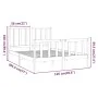 Solid white pine wood bed frame 120x200 cm by vidaXL, Beds and slatted bases - Ref: Foro24-3106699, Price: 126,64 €, Discount: %
