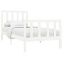 Estructura de cama madera maciza de pino blanco 90x200 cm de vidaXL, Camas y somieres - Ref: Foro24-3106689, Precio: 96,03 €,...