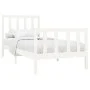 Estructura de cama madera maciza de pino blanco 90x200 cm de vidaXL, Camas y somieres - Ref: Foro24-3106689, Precio: 94,88 €,...