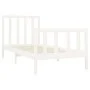 Estructura de cama madera maciza de pino blanco 90x200 cm de vidaXL, Camas y somieres - Ref: Foro24-3106689, Precio: 94,88 €,...