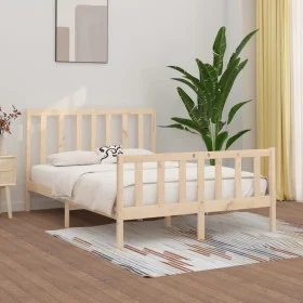 Solid wood bed frame 120x200 cm by vidaXL, Beds and slatted bases - Ref: Foro24-3106828, Price: 114,74 €, Discount: %