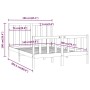Weißer Massivholzbettrahmen 160x200 cm von vidaXL, Betten und Lattenroste - Ref: Foro24-3106844, Preis: 142,33 €, Rabatt: %