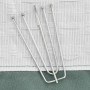 Cortinas opacas con ganchos look de lino 2 pzas verde 140x225cm