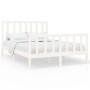 Solid white pine wood bed frame 160x200 cm by vidaXL, Beds and slatted bases - Ref: Foro24-3106714, Price: 144,14 €, Discount: %