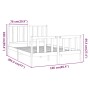 Solid white pine wood bed frame 160x200 cm by vidaXL, Beds and slatted bases - Ref: Foro24-3106714, Price: 144,14 €, Discount: %