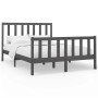 Solid gray pine wood bed frame 150x200 cm by vidaXL, Beds and slatted bases - Ref: Foro24-3106710, Price: 150,15 €, Discount: %