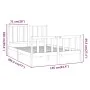 Solid gray pine wood bed frame 150x200 cm by vidaXL, Beds and slatted bases - Ref: Foro24-3106710, Price: 148,37 €, Discount: %