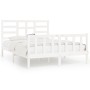 Solid white pine wood bed frame 120x200 cm by vidaXL, Beds and slatted bases - Ref: Foro24-3107609, Price: 128,25 €, Discount: %