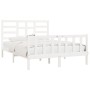 Solid white pine wood bed frame 120x200 cm by vidaXL, Beds and slatted bases - Ref: Foro24-3107609, Price: 128,25 €, Discount: %