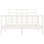 Solid white pine wood bed frame 120x200 cm by vidaXL, Beds and slatted bases - Ref: Foro24-3107609, Price: 128,25 €, Discount: %
