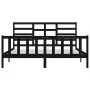 Bettgestell aus massivem schwarzem Kiefernholz, 200 x 200 cm von vidaXL, Betten und Lattenroste - Ref: Foro24-3107637, Preis:...