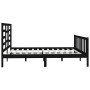Estructura de cama de madera maciza de pino negra 200x200 cm de vidaXL, Camas y somieres - Ref: Foro24-3107637, Precio: 205,8...