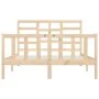 Estructura de cama de madera maciza de pino 160x200 cm de vidaXL, Camas y somieres - Ref: Foro24-3107623, Precio: 129,88 €, D...