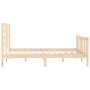 Estructura de cama de madera maciza de pino 160x200 cm de vidaXL, Camas y somieres - Ref: Foro24-3107623, Precio: 131,48 €, D...