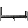 Schwarzer Massivholzbettrahmen 100x200 cm von vidaXL, Betten und Lattenroste - Ref: Foro24-3106827, Preis: 127,81 €, Rabatt: %