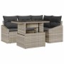 Conjunto de sofá de jardín 5 pcs Gris claro 100 x 55 x 73 cm