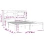 Estructura de cama de madera maciza de pino negra 200x200 cm de vidaXL, Camas y somieres - Ref: Foro24-3107377, Precio: 163,8...