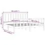 Gray solid wood bed frame 200x200 cm by vidaXL, Beds and slatted bases - Ref: Foro24-3106855, Price: 164,14 €, Discount: %