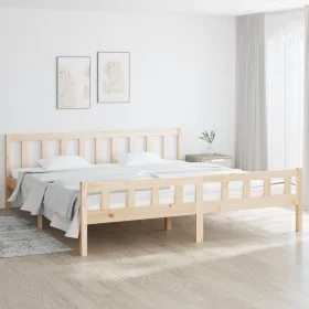 Solid wood bed frame 160x200 cm by vidaXL, Beds and slatted bases - Ref: Foro24-810689, Price: 110,42 €, Discount: %