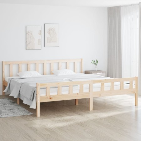 Solid wood bed frame 160x200 cm by vidaXL, Beds and slatted bases - Ref: Foro24-810689, Price: 128,44 €, Discount: %