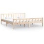 Solid wood bed frame 160x200 cm by vidaXL, Beds and slatted bases - Ref: Foro24-810689, Price: 128,44 €, Discount: %