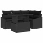 Conjunto de sofá de jardín 5 pcs Negro 100 x 55 x 73 cm