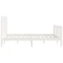 Estructura de cama de madera maciza de pino blanco 140x200 cm de vidaXL, Camas y somieres - Ref: Foro24-3107614, Precio: 130,...