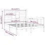 Estructura de cama de madera maciza de pino blanco 140x200 cm de vidaXL, Camas y somieres - Ref: Foro24-3107614, Precio: 130,...