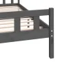 Gray solid wood bed frame King Size 150x200 cm by vidaXL, Beds and slatted bases - Ref: Foro24-810686, Price: 130,61 €, Disco...