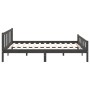 Gray solid wood bed frame 120x200 cm by vidaXL, Beds and slatted bases - Ref: Foro24-810676, Price: 102,09 €, Discount: %