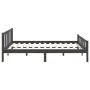 Gray solid wood bed frame 120x200 cm by vidaXL, Beds and slatted bases - Ref: Foro24-810676, Price: 100,96 €, Discount: %