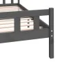 Gray solid wood bed frame 120x200 cm by vidaXL, Beds and slatted bases - Ref: Foro24-810676, Price: 100,96 €, Discount: %