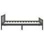 Grauer Massivholzbettrahmen 100x200 cm von vidaXL, Betten und Lattenroste - Ref: Foro24-810671, Preis: 113,06 €, Rabatt: %