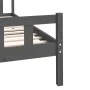 Grauer Massivholzbettrahmen 100x200 cm von vidaXL, Betten und Lattenroste - Ref: Foro24-810671, Preis: 113,06 €, Rabatt: %