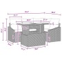 Conjunto de sofá de jardín 6 pcs Negro y crema 100 x 55 x 73 cm