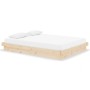 Solid wood double bed frame 135x190 cm by vidaXL, Beds and slatted bases - Ref: Foro24-819947, Price: 140,44 €, Discount: %